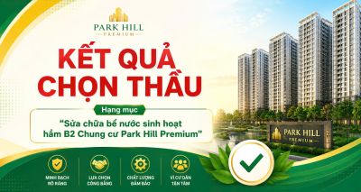TH&Ocirc;NG B&Aacute;O KẾT QUẢ CHỌN THẦU HẠNG MỤC SỬA CHỮA BỂ NƯỚC NGẦM HẦM B2